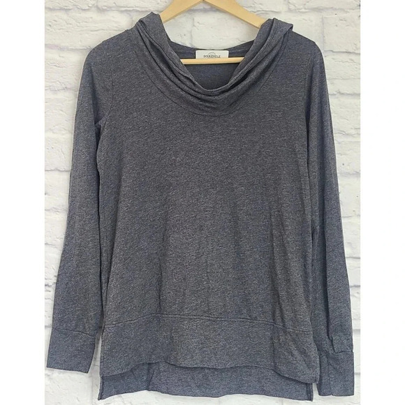 Soulcycle Find Your Soul Hooded Tee T-shirt Size Medium Heather Gray Hi-Low Hem - Picture 1 of 4
